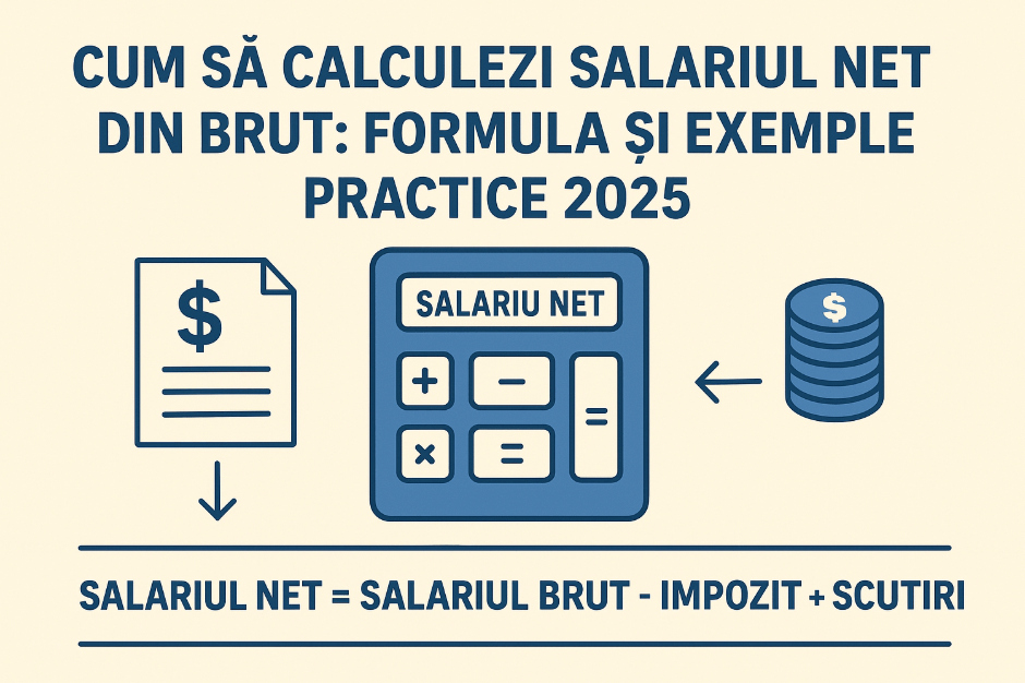 Cum să Calculezi Salariul Net din Brut - Formula și Exemple Practice 2025
